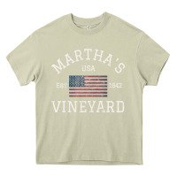 Mossy martha's vineyard massachusetts american flag usa vintage pullover hoo Heavy Core Tee - linhVisuals