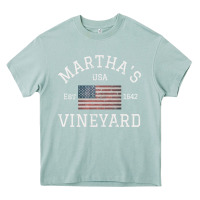 Arona martha's vineyard massachusetts american flag usa vintage pullover hoo Heavy Core Tee - linhVisuals