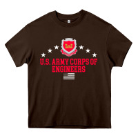 Chocolate Brown us army corps of engineers (usace) pullover hoodie Heavy Core Tee - linhVisuals