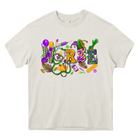 Cream Nurse Mardi Gras Heavy Core Tee - FaDigitalArtStudio