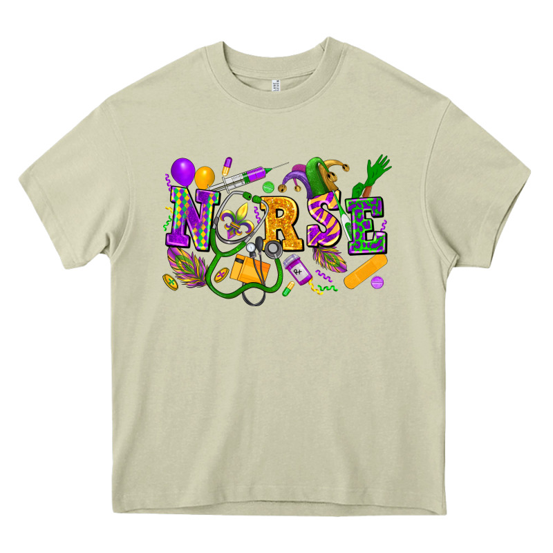 Nurse Mardi Gras Heavy Core Tee by FaDigitalArtStudio | Teevron