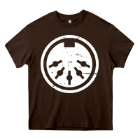 Chocolate Brown distressed midi plug synthesizer Heavy Core Tee - linhVisuals