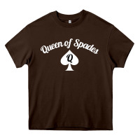 Chocolate Brown queen of spades clothes for women   qos tee t shirt Heavy Core Tee - linhVisuals