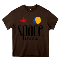 Chocolate Brown Space Ibiza Heavy Core Tee - linhVisuals