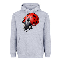 Heather Grey ladybug Heavyweight Hoodie - Jasminsmagicworld