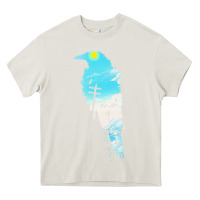 Cream raven t  shirt the raven t  shirt Heavy Core Tee - linhVisuals