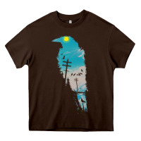 Chocolate Brown raven t  shirt the raven t  shirt Heavy Core Tee - linhVisuals
