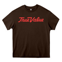 Chocolate Brown True Value Merchandise Heavy Core Tee - linhVisuals