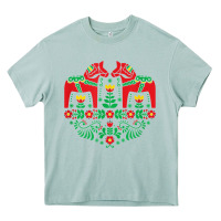 Arona swedish dala horse folk art t shirt Heavy Core Tee - linhVisuals