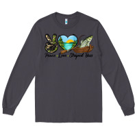 Smoke Camouflage Peace Love Striped Bass Long Sleeve Tee - LillyAllenDesigns