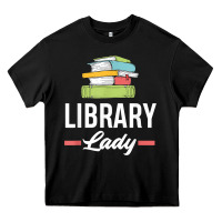 Womens Funny Library Lady Librarian Library Assistant T Shirt Heavy Core Tee | Teevron