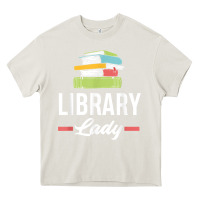 Cream womens funny library lady librarian library assistant t shirt Heavy Core Tee - linhVisuals