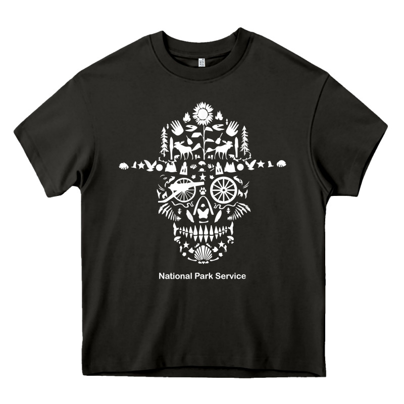 National Park Service, Skull Animals Hiking Camping Eliments T Shirt Heavy Core Tee by linhVisuals | Teevron