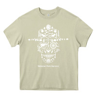Mossy national park service, skull animals hiking camping eliments t shirt Heavy Core Tee - linhVisuals