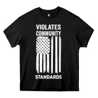 Black violates community standards apparel community t shirt Heavy Core Tee - linhVisuals