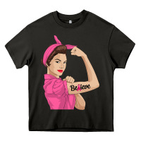 Believe Cancer Awareness Women Gift Heavy Core Tee | Teevron