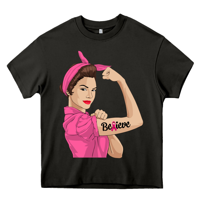 Believe Cancer Awareness Women Gift Heavy Core Tee by linhVisuals | Teevron