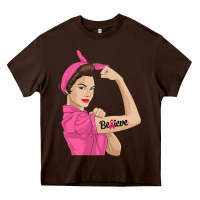 Chocolate Brown believe cancer awareness women gift Heavy Core Tee - linhVisuals