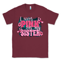 Burgundy i wear pink for my sister Classic Tee - FaDigitalArtStudio