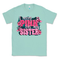 Seafoam i wear pink for my sister Classic Tee - FaDigitalArtStudio