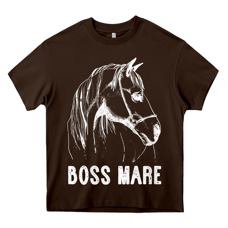 Womens Boss Mare Horseback Riding Equestrians Men Horse Women Gift V N Heavy Core Tee by linhVisuals | Teevron