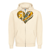 Sandshell childhood cancer awareness heart Zipper Hoodie - Jasminsmagicworld