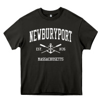 Asphalt newburyport ma vintage crossed oars & boat anchor sports t shirt Heavy Core Tee - linhVisuals