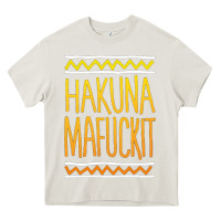 Cream hakuna mafuckit [tb] Heavy Core Tee - linhVisuals