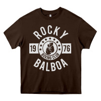 Chocolate Brown rocky boxing club Heavy Core Tee - linhVisuals