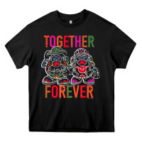 Black mr. & mrs. potato head day of the dead together forever premium t shir Heavy Core Tee - linhVisuals