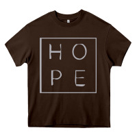 Chocolate Brown hope quote Heavy Core Tee - linhVisuals