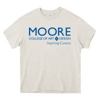 Cream Moore College of Art and Design Heavy Core Tee - linhVisuals