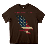 Chocolate Brown courage is contagious and eagle Heavy Core Tee - linhVisuals