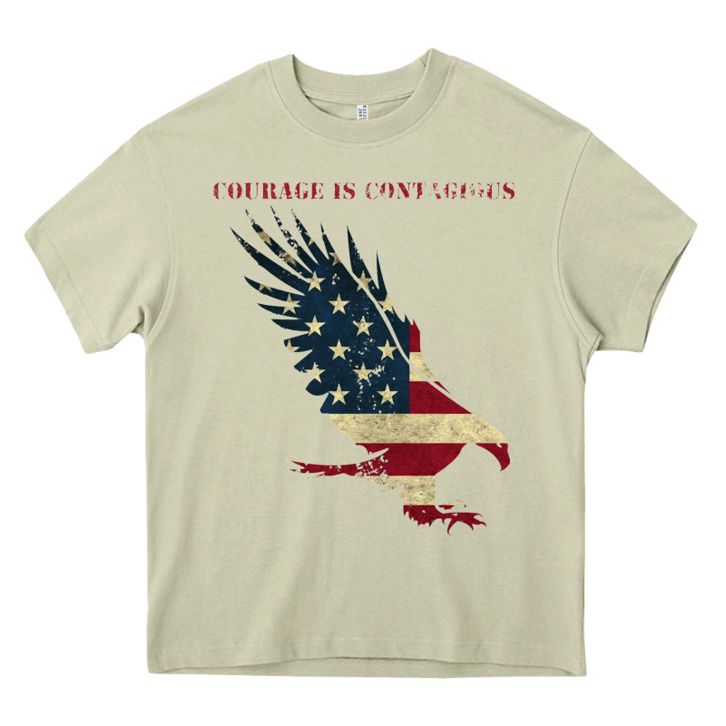 Courage Is Contagious And Eagle Heavy Core Tee by linhVisuals | Teevron