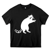 Black raccoon Heavy Core Tee - linhVisuals