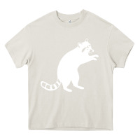 Cream raccoon Heavy Core Tee - linhVisuals