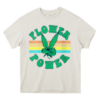 Cream womens flower power 420 thc pot weed medical marijuana funny weed v ne Heavy Core Tee - linhVisuals