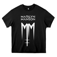 Black marlyn manson special music popular Heavy Core Tee - linhVisuals