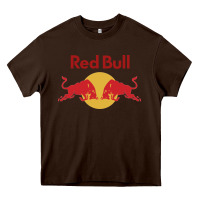 Chocolate Brown red formula team Heavy Core Tee - linhVisuals