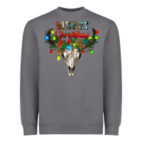 Storm merry christmas bull skull Heavyweight Sweatshirt - RanaPortraitStore