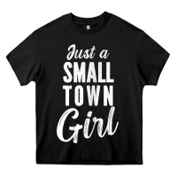 Black womens just a small town girl journey t shirt Heavy Core Tee - linhVisuals