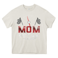 Cream race car mom pit crew racing family birthday party t shirt Heavy Core Tee - linhVisuals