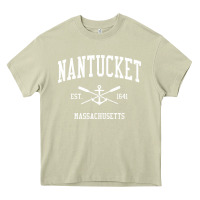 Mossy nantucket ma vintage crossed oars & boat anchor sports pullover hoodie Heavy Core Tee - linhVisuals