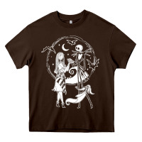 Chocolate Brown nightmare before christmas jack and sally t shirt Heavy Core Tee - linhVisuals
