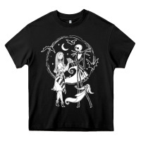 Black nightmare before christmas jack and sally t shirt Heavy Core Tee - linhVisuals