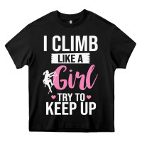 Black climbing climb mountain climbing like a girl 345 climb climbing lover Heavy Core Tee - linhVisuals