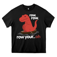 Black dinosaur dino trex row t rex saurus Heavy Core Tee - linhVisuals