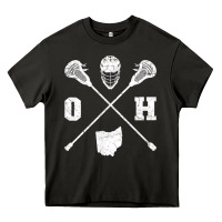 Asphalt ohio lacrosse sticks & helmet state outline lax player t shirt Heavy Core Tee - linhVisuals