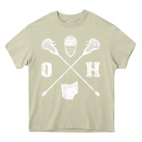 Mossy ohio lacrosse sticks & helmet state outline lax player t shirt Heavy Core Tee - linhVisuals