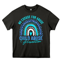 Asphalt no excuse child abuse prevention awareness leopard rainbow t shirt Heavy Core Tee - linhVisuals